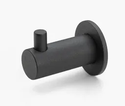 HORI Gaderobenhaken Edelstahl Black Frosted, 46 mm, mit Rosette 0