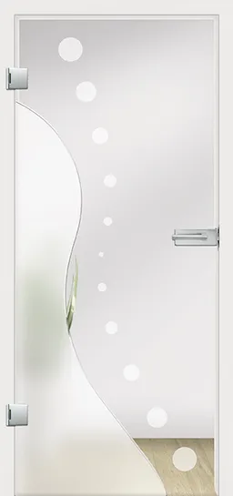 Licht & Harmonie Glastür 8 mm ESG Modell Feng Shui Typ 005 0