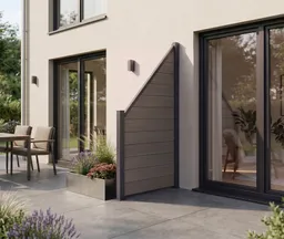 NewTechWood WPC Sichtschutzzaun Stecksystem Portland Schrägelement 0