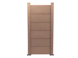 HORI WPC Sichtschutzzaun Stecksystem geriffelt / glatt XXL 0