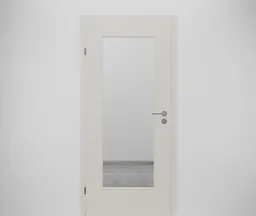 HORI Zimmertür CPL Weiß RAL9010 mit Lichtausschnitt Röhrenspan Designkante 0