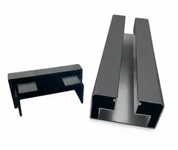 HORI Hausanschlussprofil Aluminium dunkelgrau für Design Wpc Zaun 0