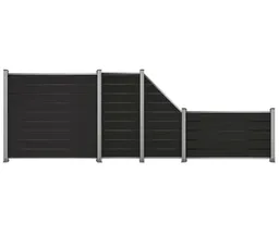 HORI Design WPC Sichtschutzzaun Stecksystem Zaun Komplettset 6