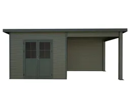 HORI WPC Gartenhaus Rhombus-Optik 560 x 290 cm 0