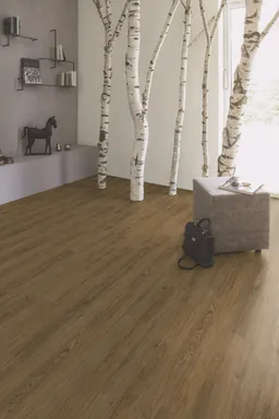 HORI Klick-Vinylboden HDF Eiche gebürstet Landhausdiele 0