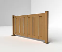 HORI WPC Sichtschutzzaun Lamellenzaun Halbhoch Anbauset 0