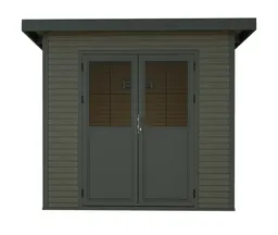 HORI WPC Gartenhaus Rhombus-Optik Braun/Grau 5