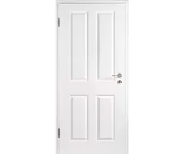 HORI Schallschutz Wohnungseingangstür Estella 4 Weißlack RAL9010 SK1 Rundkante Vollspan 0