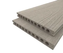 HORI Terrassendiele WPC Hohlkammer Wood Feeling Co-Extrudiert 22,5x210mm hellgrau 0