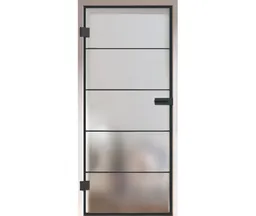 HORI Glastür Komplettset Loft Premium Valencia satiniert ESG 8 mm 0