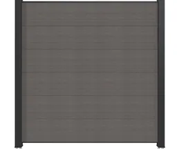 NewTechWood WPC Sichtschutzzaun Stecksystem Komplettset Castello XXL 0