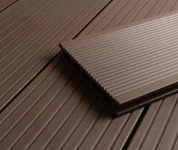 HORI Terrassendielen WPC Malta Hohlkammer braun fein geriffelt / grob genutet 21 x 145 mm 2