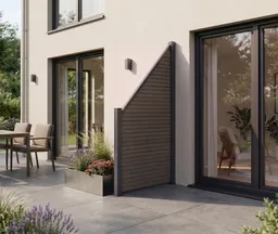 NewTechWood WPC Sichtschutzzaun Stecksystem Modena Rhombus Schrägelement 0