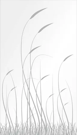 HORI Glaszaun Glassichtschutz Motiv Hohes Gras kombiniert mit Gras 0