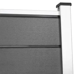 HORI Design WPC Sichtschutzzaun Stecksystem Eckpfosten zum Aufschrauben 2
