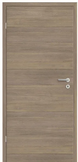 HORI Schallschutztür Wohnungseingangstür CPL Lärche dunkel quer strukturiert SK1 Vollspan Rundkante 0