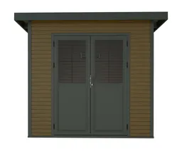 HORI WPC Gartenhaus Rhombus-Optik Braun/Grau 4