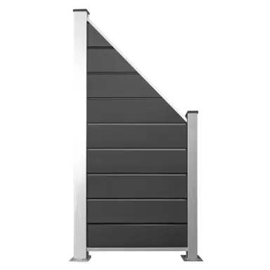 HORI Design WPC Sichtschutzzaun Stecksystem Schrägelement 0