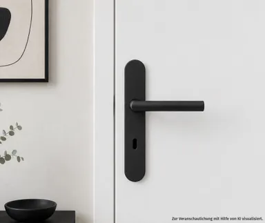 HORI Langschild Türgriff Edelstahl Black Frosted 1