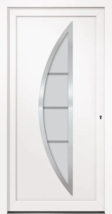 HORI Kunststoff Haustür Curve ohne Türgriff 0