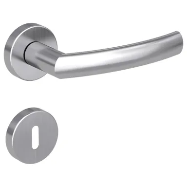 GRIFFWERK Türgriff Lorita Rosettengarnitur Edelstahl matt 2