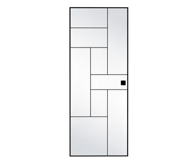 HORI Glasschiebetür Komplettset Loft Premium Cubes satiniert ESG 8 mm 1