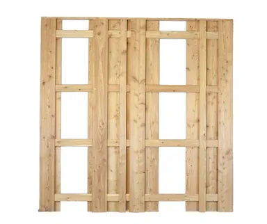 TETZNER & JENTZSCH Sichtschutzzaun AALBORG-Serie Lärche Natur Komplettset 0