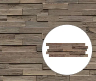 INDO Echtholz Wandverkleidung 3D Holzverblender Driftwood Miindanao 0