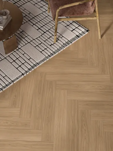 PARADOR PVC freier Klick-Designboden Modular One Eiche Artemis karamellbraun Eleganzstruktur Fischgrät 5