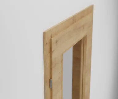 HORI Zimmertür CPL Wildeiche quer mit Lichtausschnitt Rundkante 1