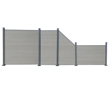 HORI WPC Sichtschutzzaun Stecksystem Safety Schutzummantelung Schrägelement 2