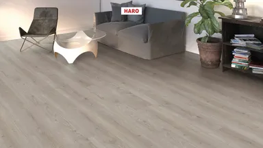 HARO Laminat Tritty 100 Eiche Flavia grau authentic Landhausdiele 3