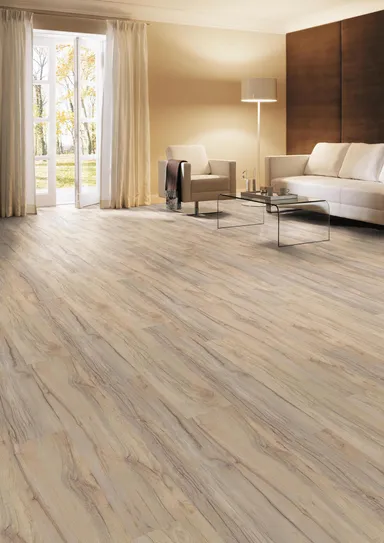 HORI Klick-Vinylboden HDF Eiche Donau gebürstet Landhausdiele 0