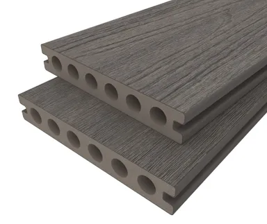 HORI Terrassendiele WPC Hohlkammer Wood Feeling Co-Extrudiert 22,5x138mm grau 0