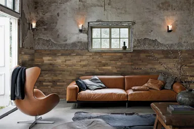 INDO Echtholz Wandverkleidung 3D Holzverblender Line Teak Charred 11