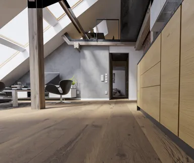 HORI Parkett Eiche Vintage Breitdiele XXXXL rustikal gebürstet geräuchert weiss geölt 9