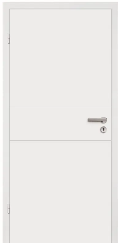 HORI Zimmertür Komplettset Vigo Weißlack RAL9010 Röhrenspan Eckkante 0