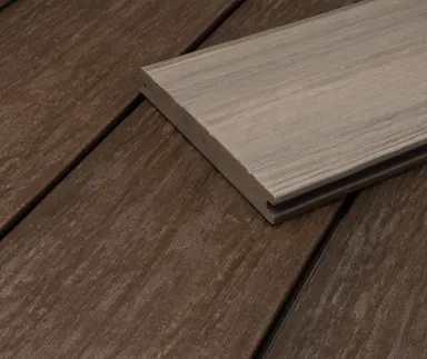 HORI Terrassendielen WPC/BPC massiv Schutzummantelung braun + grau/beige 20 x 140 mm 0