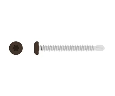 HORI Fassadenprofil Schrauben Set dunkelbraun 4,2 x 38 mm 0