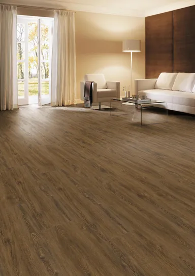 HORI Klick-Vinylboden HDF Eiche Elde gebürstet Landhausdiele 0