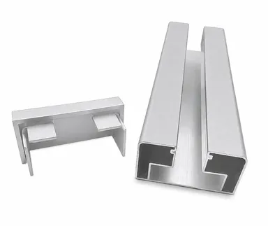 HORI Hausanschlussprofil Aluminium silber für Design Wpc Zaun 0