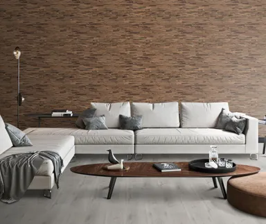 INDO Echtholz Wandverkleidung 3D Holzverblender Teak Mixed Cube Naturel Sumatra 1