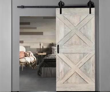 INDO Barndoor Teak Colored White washed 0