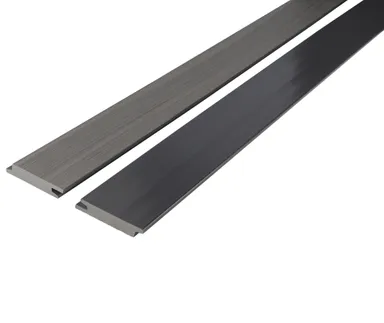 HORI WPC Fassadenverkleidung Massiv Rhombus-Design grau glatt/gebürstet  99x18mm 1