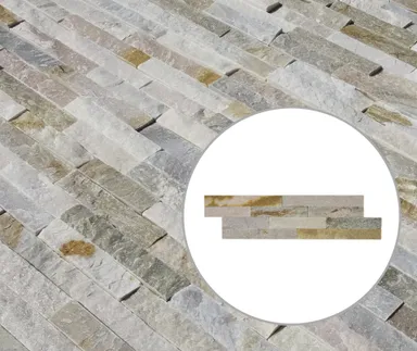 HORI Wandverkleidung Natursteinverblender Titlis Weiß/Beige 0