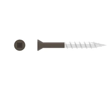 HORI Terrassendiele Schrauben-Set dunkelbraun 5 x 50 mm 0
