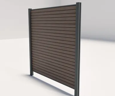 HORI WPC Sichtschutzzaun Stecksystem Rhombus-Style co-extrudiert Komplettset 4