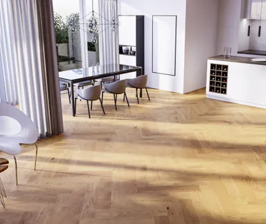 HORI Parkett Eiche Markant gebürstet Fischgrät matt versiegelt 8