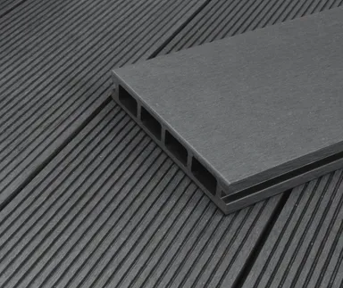 HORI Terrassendielen Komplettset WPC Kuba Hohlkammer grau geriffelt/glatt gebürstet 0