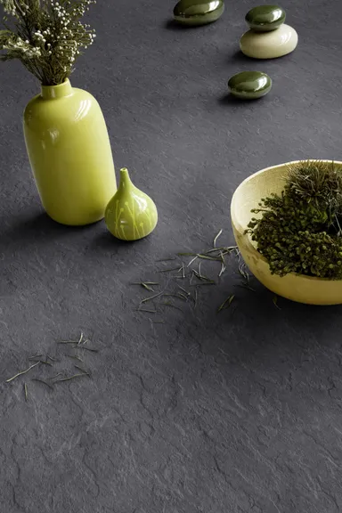 Gerflor Klebe-Vinylboden Dalle Vinyle Design 0220 Slate Anthracite Fliese selbstklebend 4